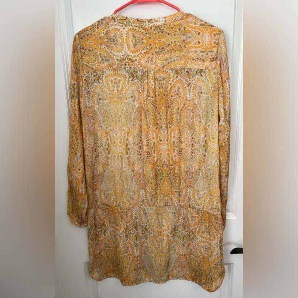 Zara Yellow Lace up Tunic Size M - Picture 2 of 7